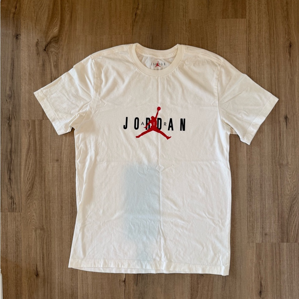 Jordan White Short Sleeve Tee with Iconic Jumpman Logo